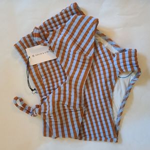 Solid & Striped Bikini Set